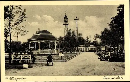 Ak Altengrabow Möckern in Sachsen Anhalt, Truppenübungsplatz, Pavillon, Soldaten, Konzertplatz