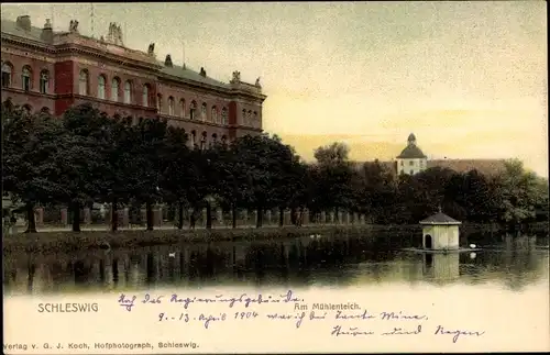 Ak Schleswig an der Schlei, Am Mühlenteich