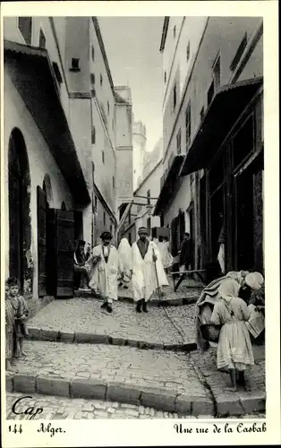 Ak Algier Alger Algerien, Une rue de la Casbah