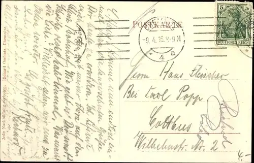 Ak Chemnitz Sachsen, Totalansicht