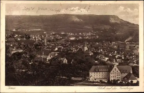 Ak Jena, Blick auf die Kernberge und den Ort