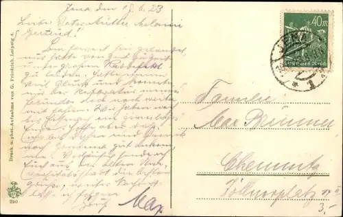 Ak Jena in Thüringen, Panorama, Gedicht