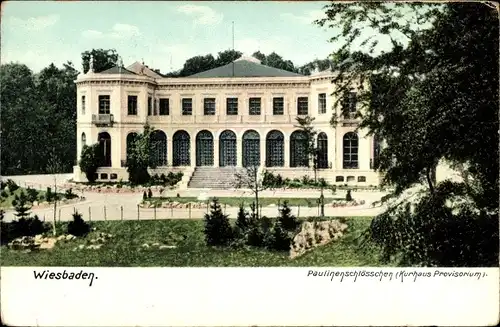 Ak Wiesbaden in Hessen, Paulinenschlösschen (Kurhaus Provisorium)