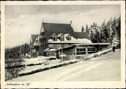 Ak Dahle Altena im Sauerland, Kohleberghaus des SGV, Winter, Schnee
