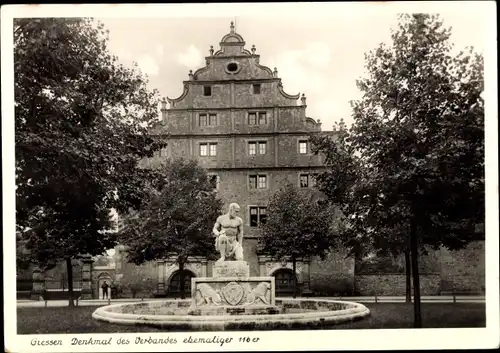 Ak Gießen an der Lahn Hessen, Denkmal des Verbandes ehemaliger 116 er