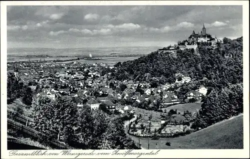 Ak Wernigerode Harz, Gesamtblick vom Zwölfmorgental