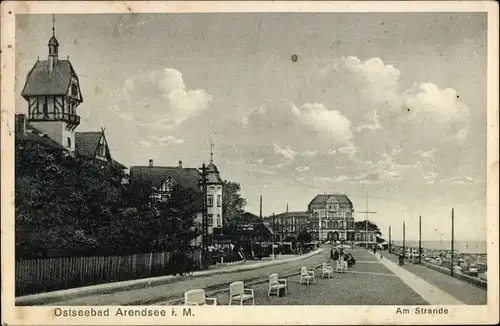 Ak Ostseebad Arendsee Kühlungsborn, Blick auf die Promenade, Strand