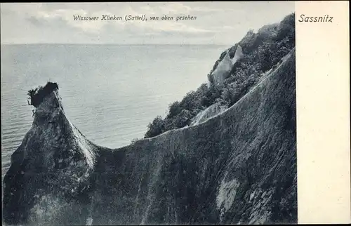 Ak Sassnitz auf Rügen, Wissower Klinken, Sattel, von oben gesehen