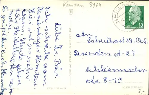 Ak Kemtau Burkhardtsdorf im Erzgebirge, Panorama