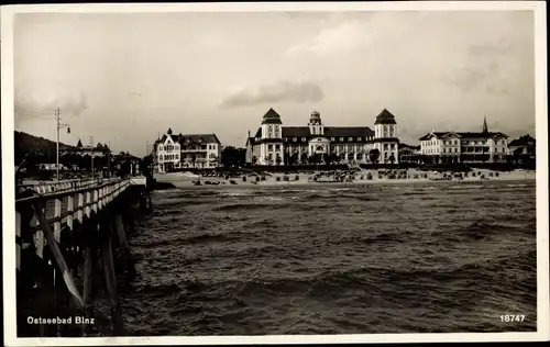 Ak Seebad Binz auf Rügen, Teilansicht