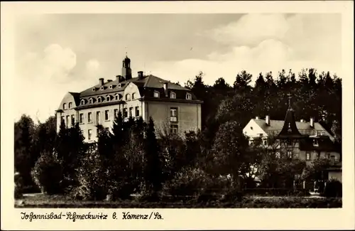 Ak Schmeckwitz Räckelwitz in Sachsen, Blick auf das Johannisbad
