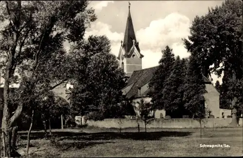 Ak Schwepnitz in Sachsen, Kirche