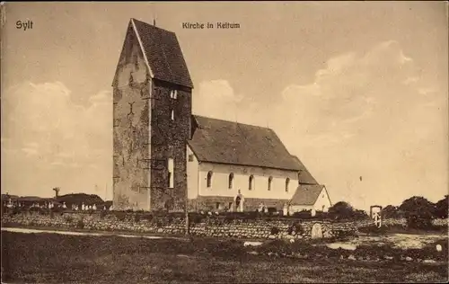 Ak Keitum auf Sylt, Kirche, Außenansicht