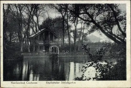 Ak Ritzebüttel Cuxhaven in Niedersachsen, Ritzebütteler Schlossgarten