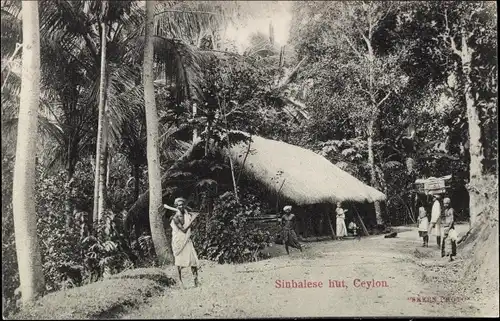 Ak Ceylon Sri Lanka, Sinhalese hut