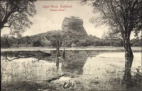 Ak Dambulla Ceylon Sri Lanka, Sigirl Rock, Ruined Cities