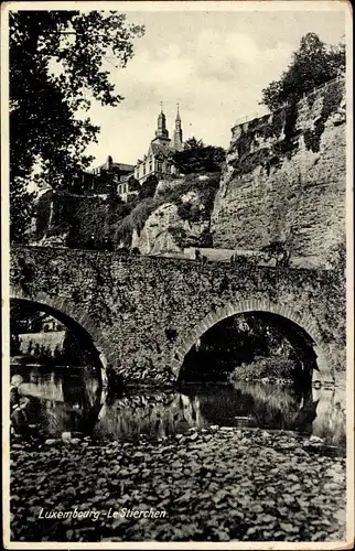 Ak Luxemburg Luxembourg, Le Stierchen, Stierchen Brücke