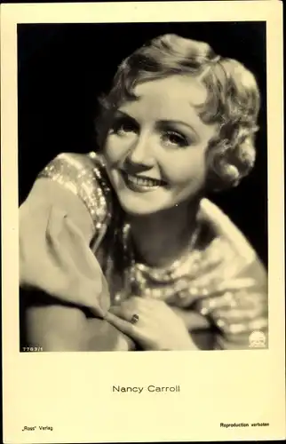 Ak Schauspielerin Nancy Carroll, Portrait, Ross Verlag 7783/1