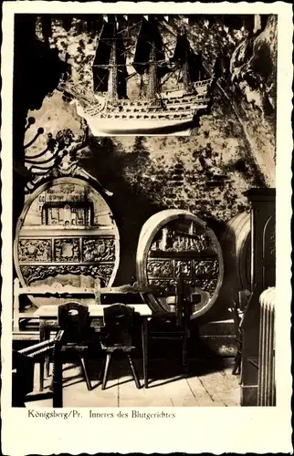Ak Kaliningrad Königsberg Ostpreußen, Inneres des Blutgerichtes