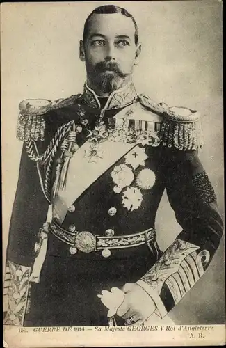 Ak König George V von Großbritannien, Portrait, Uniform, Orden