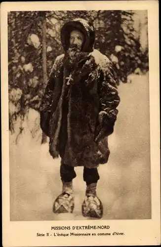 Ak Missions d'Extreme Nord Canadien, L'éveque Missionnaire en costume d'hiver