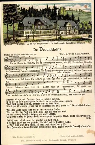 Lied Ak Da Draakschänk, Erzgebirgische Mundart Nr. 25, Gasthaus Dreckschänke in Breitenbach