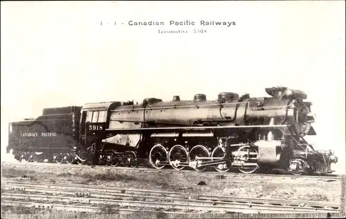 Ak Kanadische Eisenbahn, Canadian Pacific Railways, Locomotive 5918