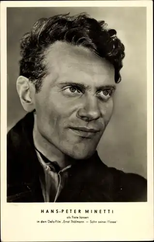 Ak Schauspieler Hans Peter Minetti, DEFA Film, Ernst Thälmann