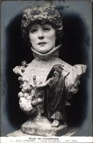 Ak Plastik der Schauspielerin Sarah Bernhardt, Jean-Léon Gérôme, Musée du Luxembourg