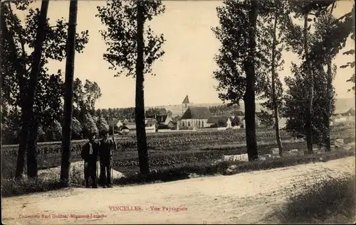 Ak Vincelles Yonne, Vue Paysagiste