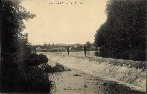 Ak Vincelles Yonne, Le Deversoir