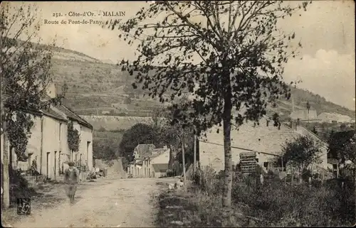 Ak Malain Cote d'Or, Route de Pont de Pany