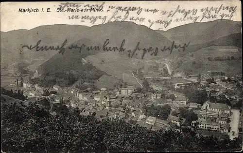 Ak Sainte Marie aux Mines Markirch Elsass Haut Rhin, Gesamtansicht