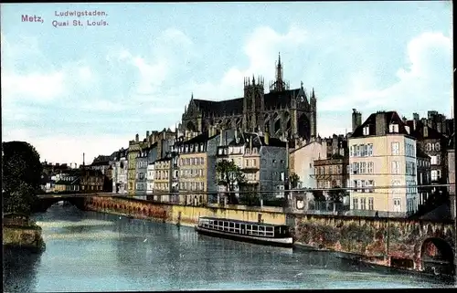 Ak Metz Moselle, Quai St. Louis