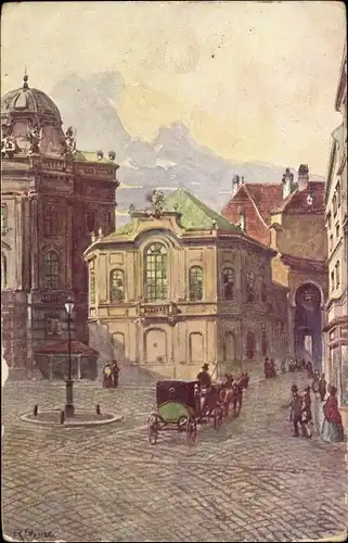 Künstler Ak Reuss, R., Wien, Altes Burgtheater