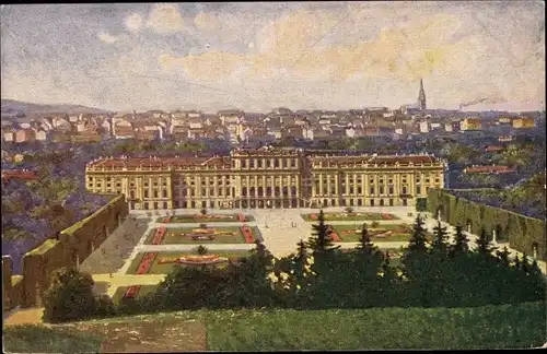 Künstler Ak Wien 13 Hietzing Österreich, Schloss Schönbrunn