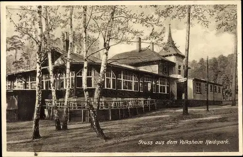 Ak Dresden Loschwitz, Dresdner Heide, Volksheim Heidepark