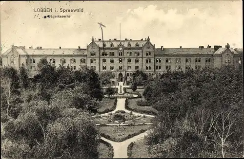 Ak Lübben im Spreewald, Jägerkaserne
