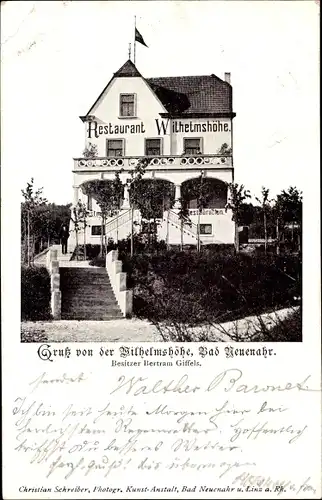 Ak Bad Neuenahr Ahrweiler, Restaurant Wilhelmshöhe