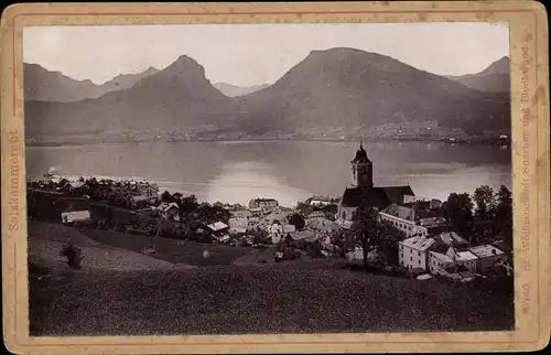 Foto St. Wolfgang im Salzkammergut in Oberösterreich, Blick auf den Ort, Sparber, Blechwand