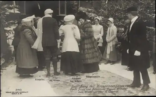 Ak Oberhof im Thüringer Wald, Kronprinzenpaar, August Wilhelm, Wintersportfest