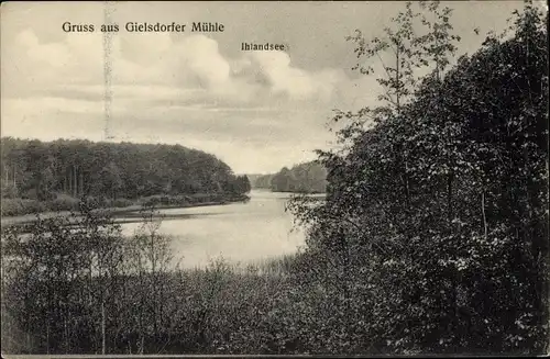 Ak Gielsdorf Altlandsberg in der Mark, Gielsdorfer Mühle, Partie am Ihlandsee