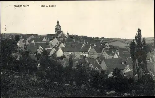 Ak Gochsheim Unterfranken, Totalansicht von Süden