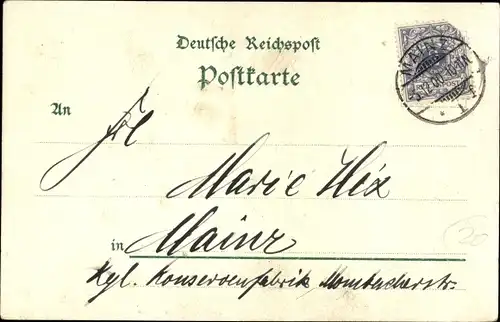 Künstler Litho Sutter, C., Mainz am Rhein, Augsburg und Hansa, Gutenberg-Feier 1900