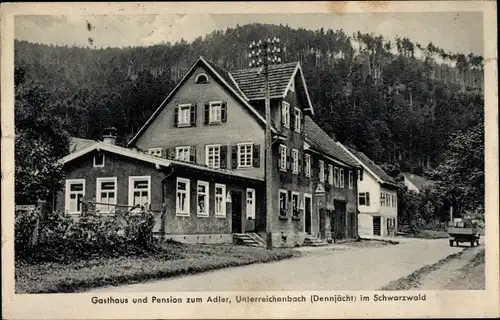 Ak Unterreichenbach im Schwarzwald, Gasthaus und Pension zum Adler