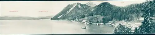 Klapp Ak Urfeld am Walchensee Kochel am See, Wettersteingebirge, Karwendelgebirge