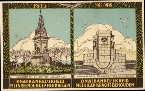Ak Scheveningen Den Haag Südholland, Denkmale, Den Haag, Onafhankelijkheid