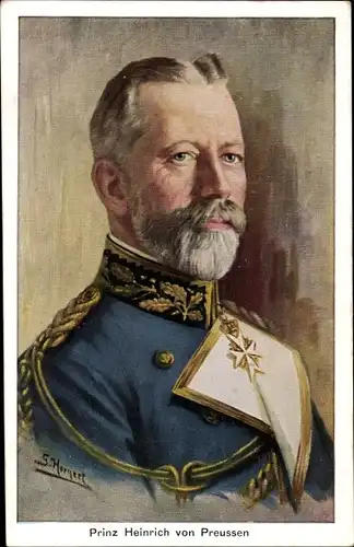 Künstler Ak Hornert, S., Großadmiral Prinz Heinrich von Preußen, Portrait, Uniform