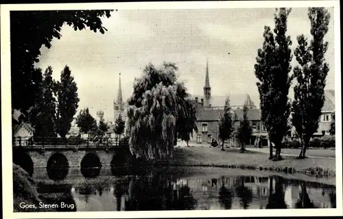 Ak Goes Zeeland Niederlande, Stenen Brug