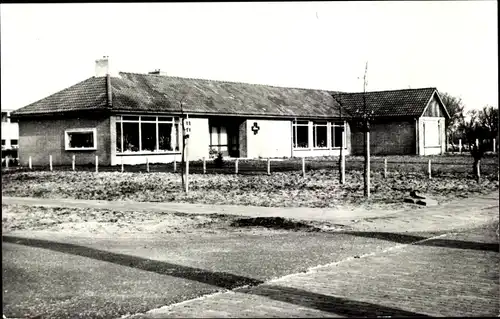 Ak Oudeschoot Heerenveen Friesland Niederlande, Groene Kruisgebouw, Oudeschoot en omg